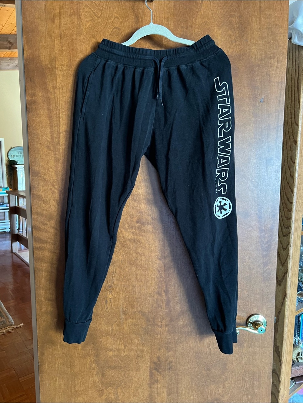 Star Wars Black Men's Joggers with Vertical Side Logo